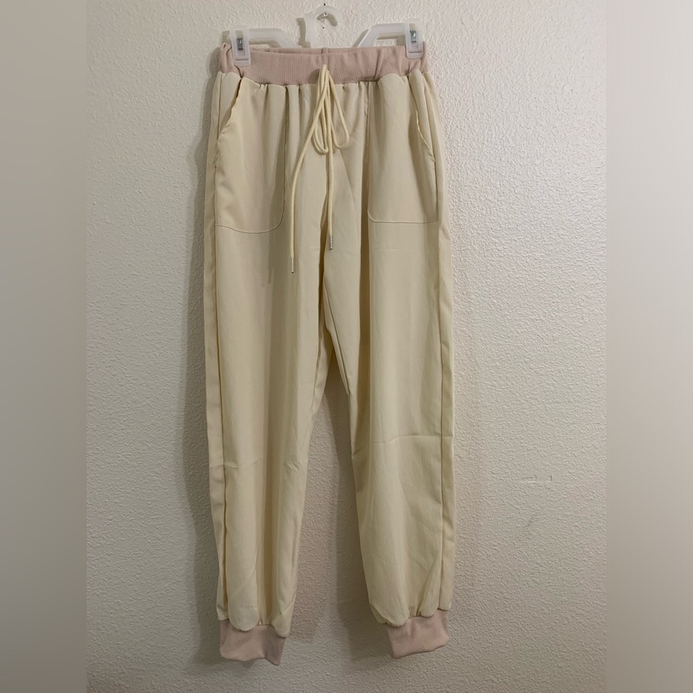Cream Joggers